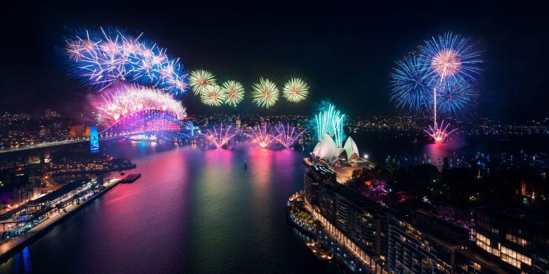 New Year's Eve fireworks in Sydney Australia